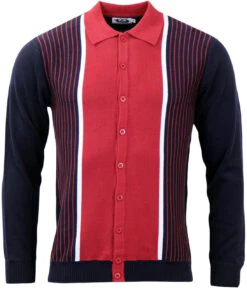Pinstripe Marriott Polo Cardigan B