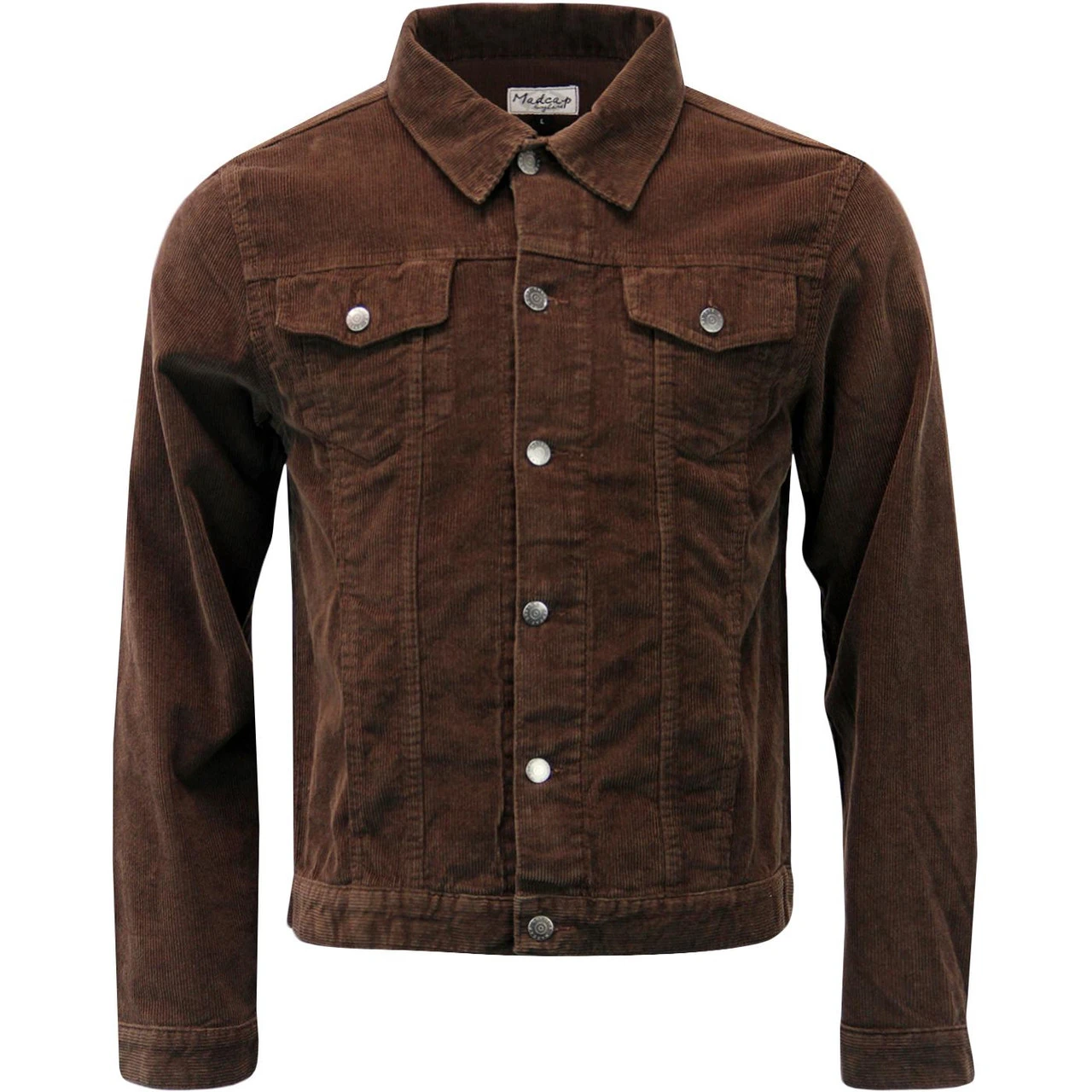 Woburn Retro Mod Cord Western Jacket In Tawny Port - Image 4