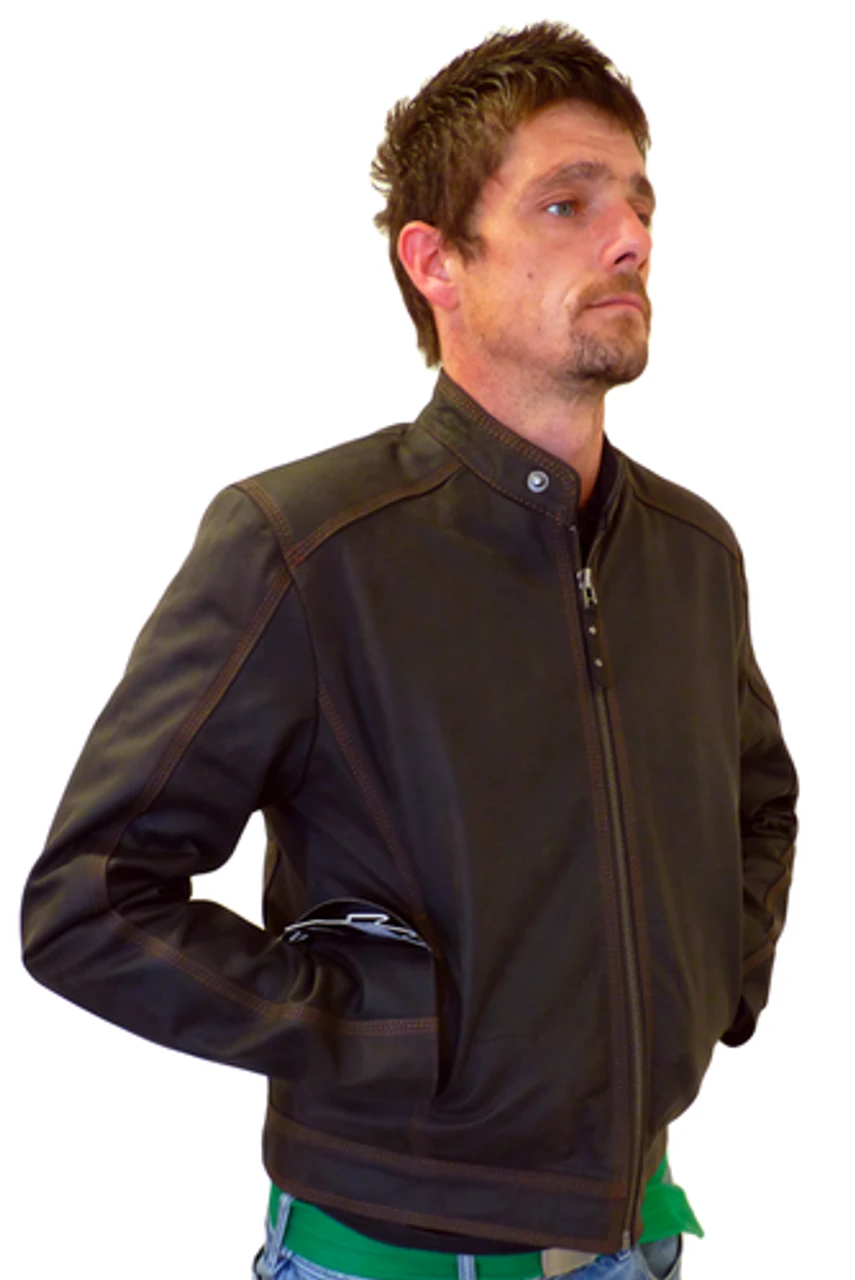 Hopper Retro Indie Leather Racer Jacket By MADCAP - Image 7