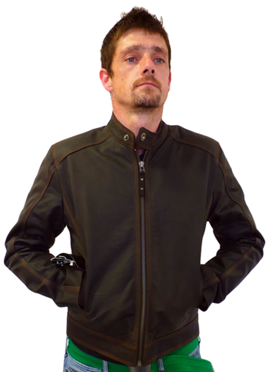 Hopper Retro Indie Leather Racer Jacket By MADCAP - Image 8