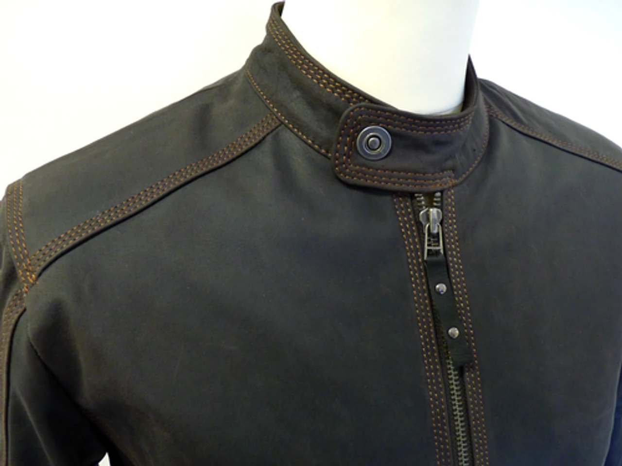 Hopper Retro Indie Leather Racer Jacket By MADCAP