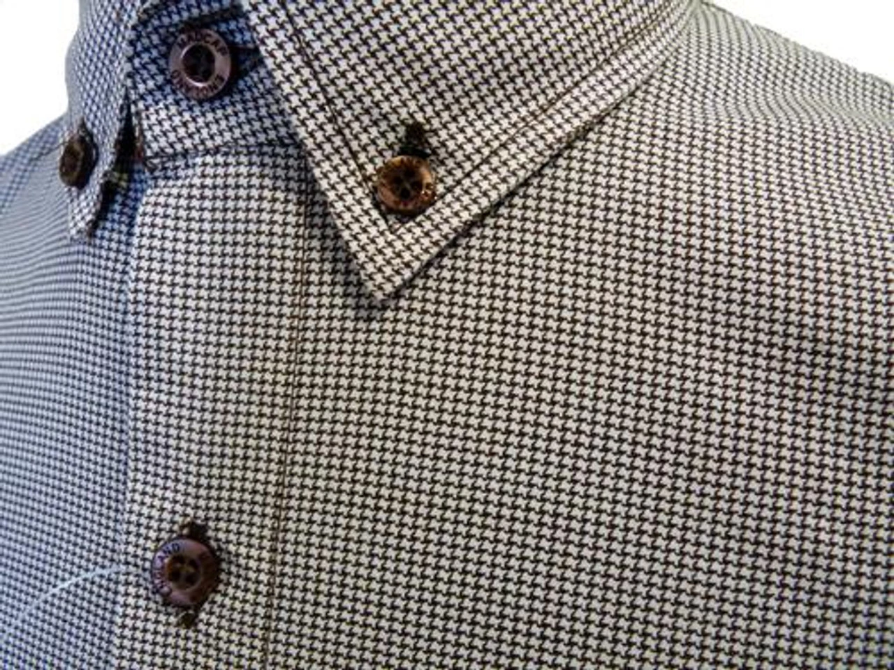 'Hound-Dog' Mens Mod Puppytooth Shirt By MADCAP C - Image 4