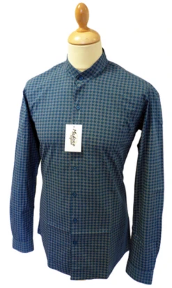 Byrd MADCAP Mens Retro Mod Mandarin Collar Shirt P