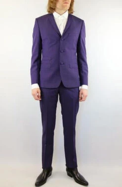 Tailored By Madcap Mod Mohair Suit Jacket (Plum)
