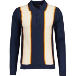 Junot Mod Waffle Stripe Knit Polo F