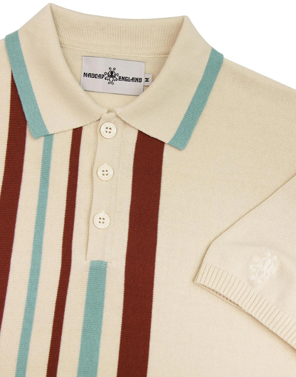 Bauhaus Mod Stripe Knit Polo Shirt - Image 2