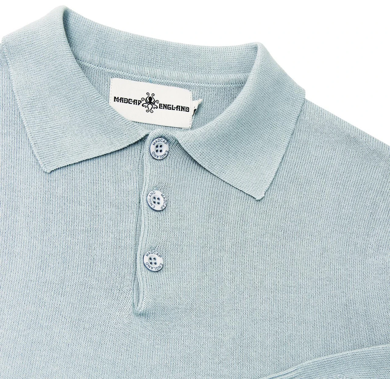 Brando 1960s Mod Knit Polo Top (GB) - Image 6