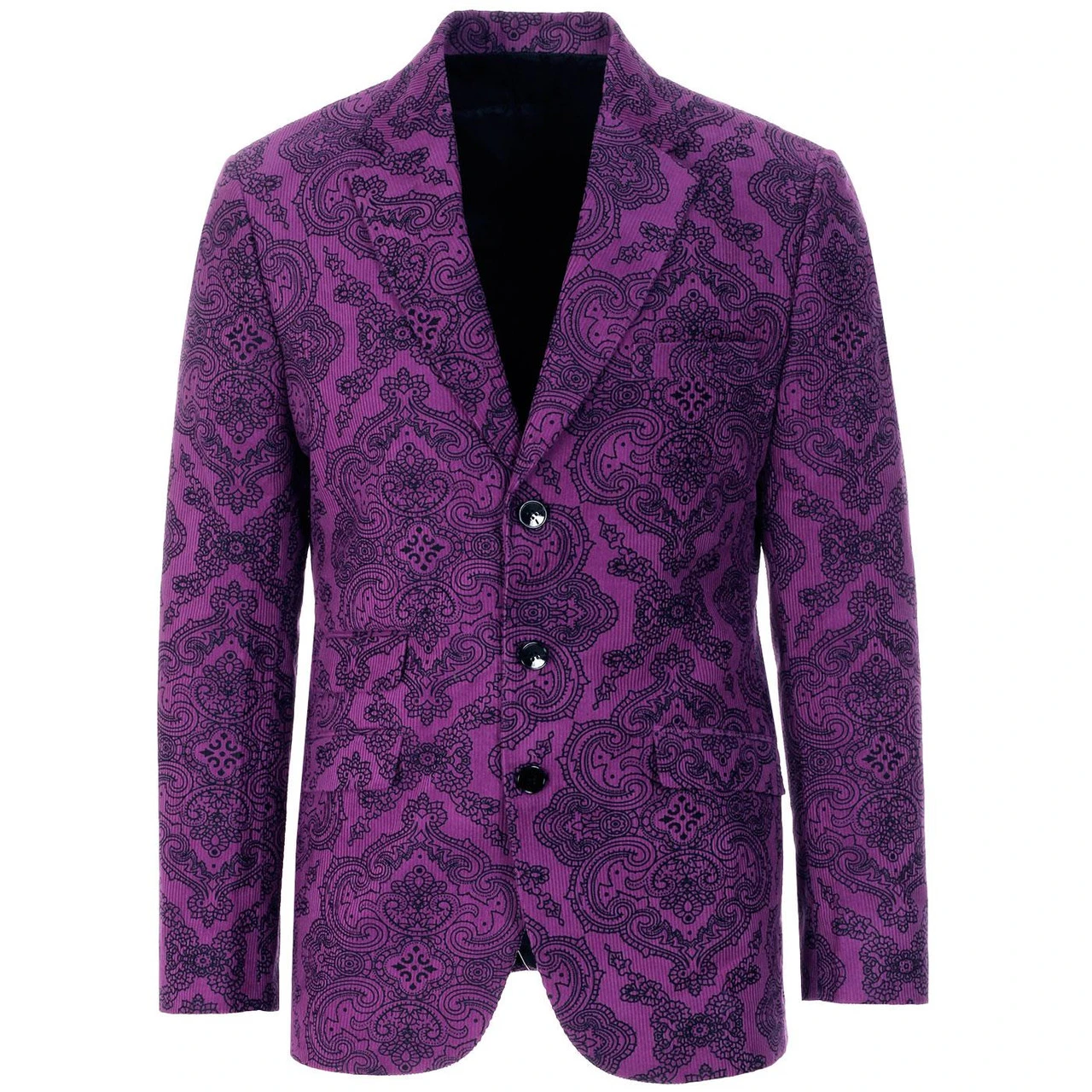 Purple Paisley Rave 60s Cord Blazer - Image 7