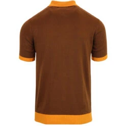 Hendrix 60s Mod Tile Knit Zip Polo