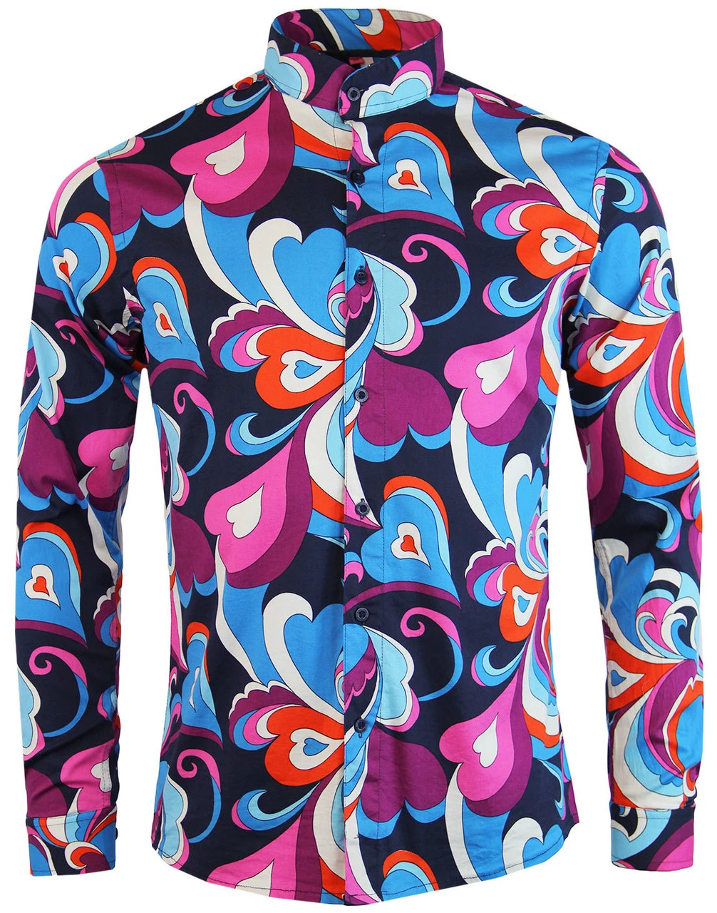 Indra Paisley Surf Grandad Shirt - Image 4