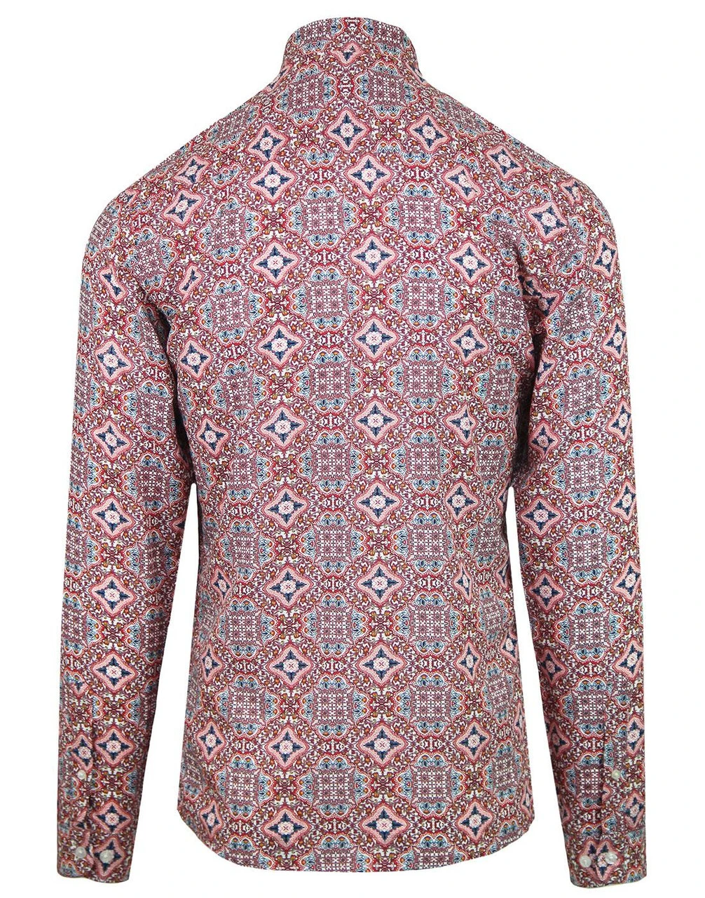 Lotus Floral Grandad Collar Shirt - Image 2