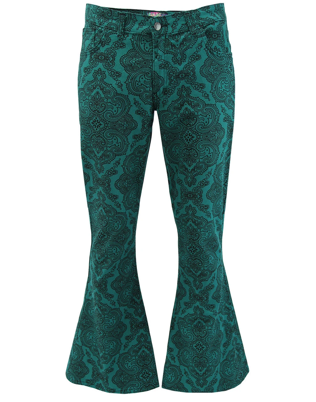 Paisley Rave Twill 70s Bellbottoms - Image 14