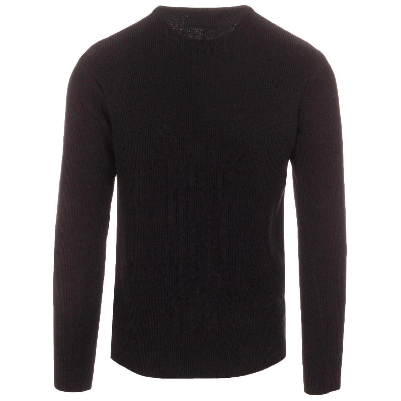 Caine Ribbed Grandad Top (Black) - Image 3