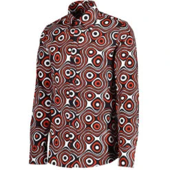 Trip Op Art Mod Big Collar Shirt BR
