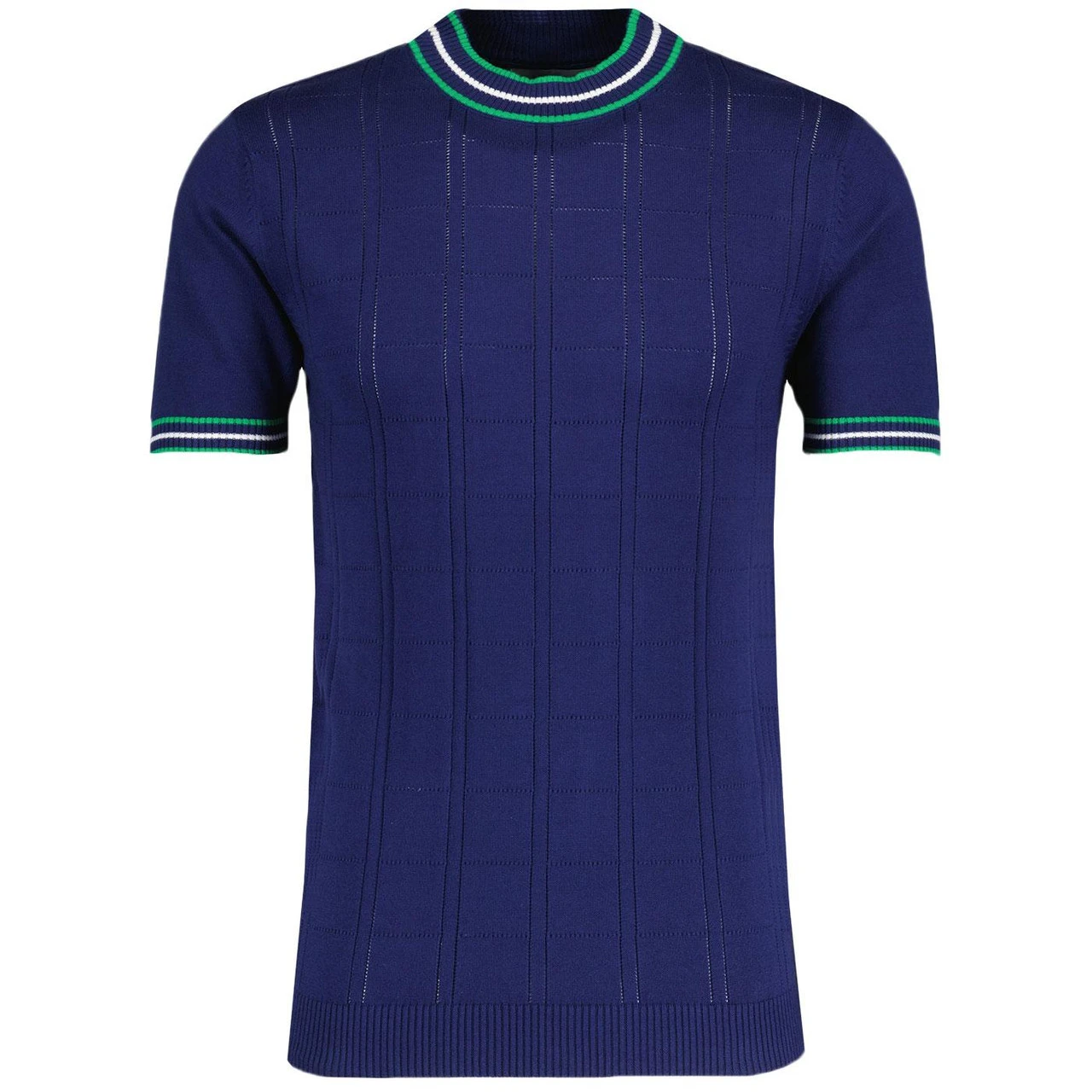 Wilson Pointelle Knit Mod Mock Turtleneck Tipped Tee In Zinfandel - Image 11