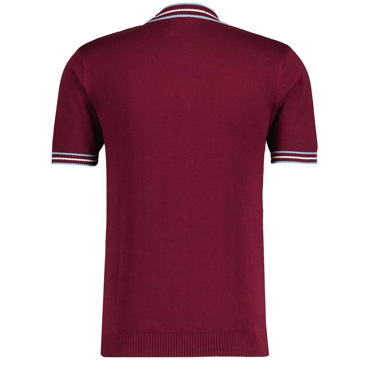 Wilson Pointelle Knit Mod Mock Turtleneck Tipped Tee In Zinfandel - Image 2