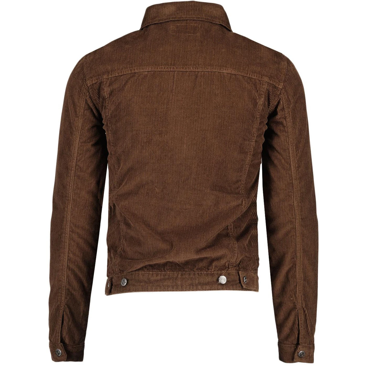 Woburn Retro Mod Cord Western Jacket In Cocoa Brown - Image 3