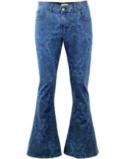 Paisley Rave 70s Denim Bellbottoms