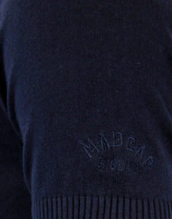 Aftermath 60s Mod Stripe Knit Polo (Navy)