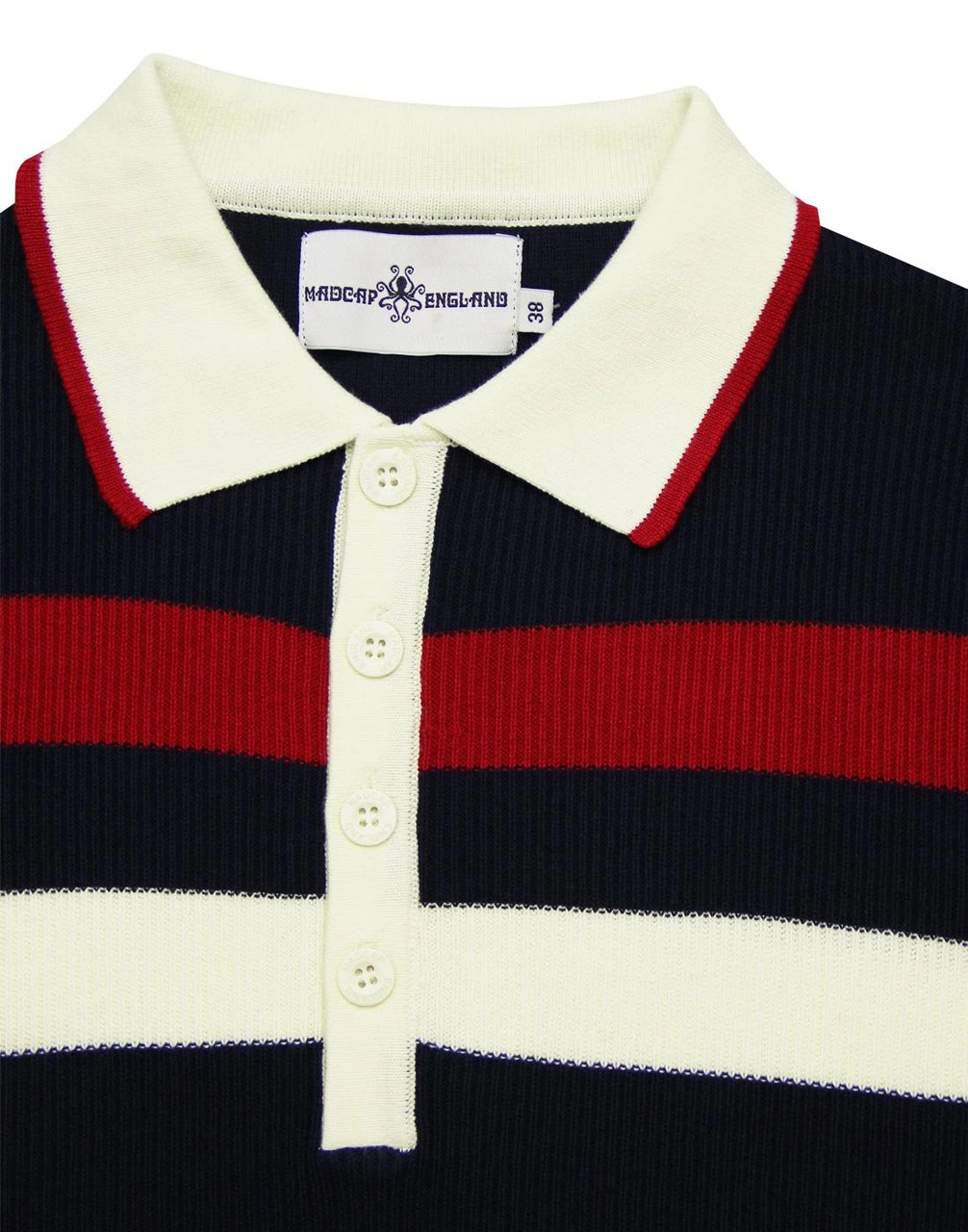 Terry Retro Mod Rib Stripe Polo N - Image 4