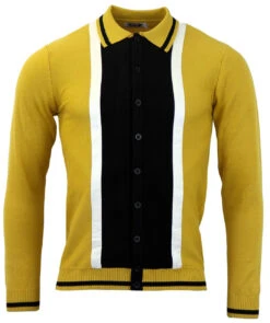 Marriott Suede Mod Polo Cardigan NS