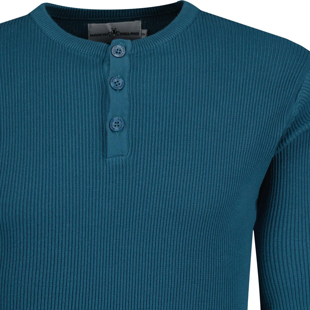 Caine Ribbed Grandad Top (Rust)