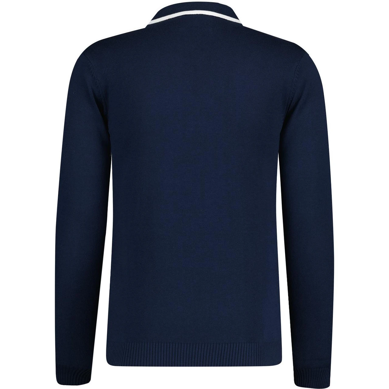 Zodiac Raised Stripe Knit Polo NAVY - Image 9