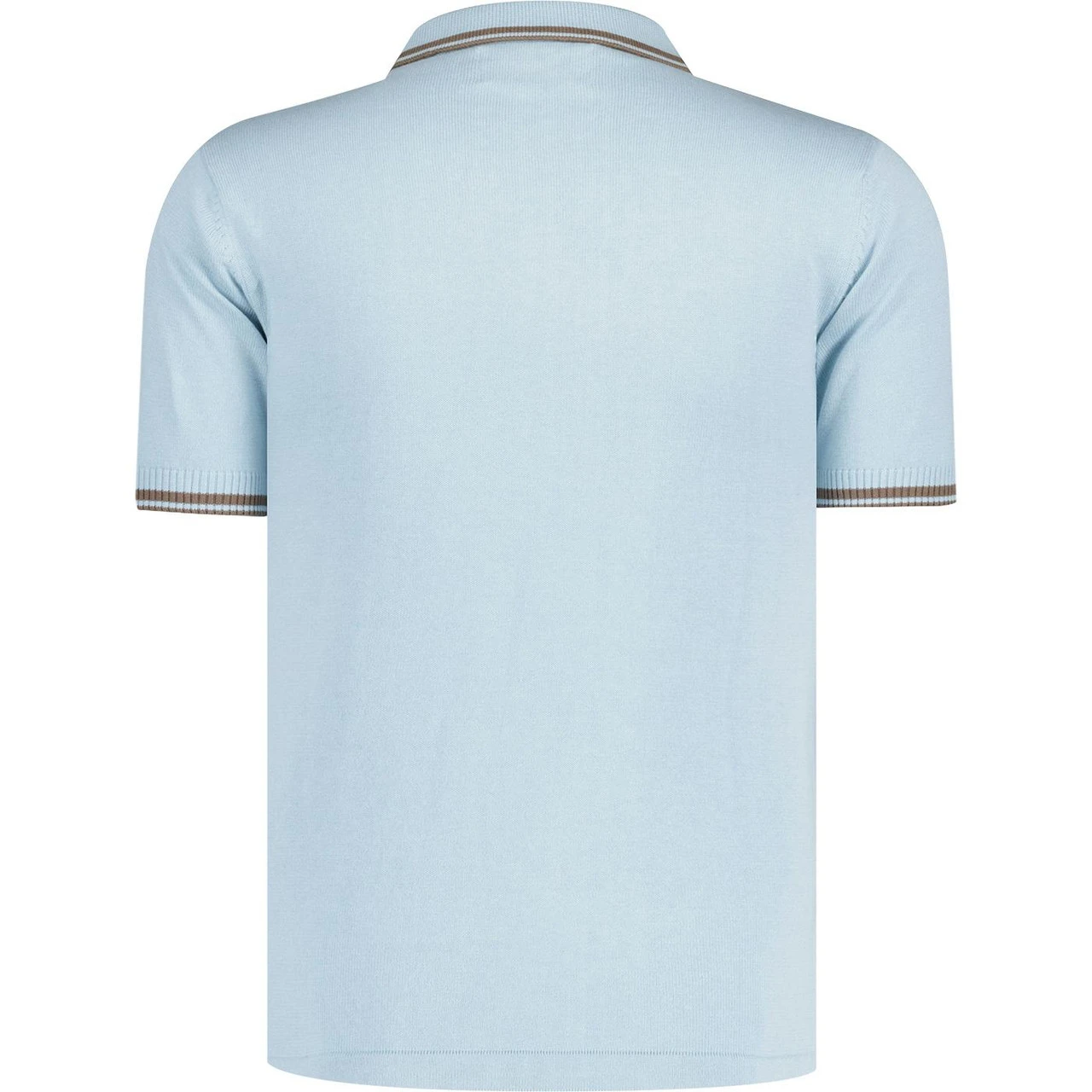 Empire Mod Big Collar Popcorn Waffle Polo In Black/Buckthorn - Image 13