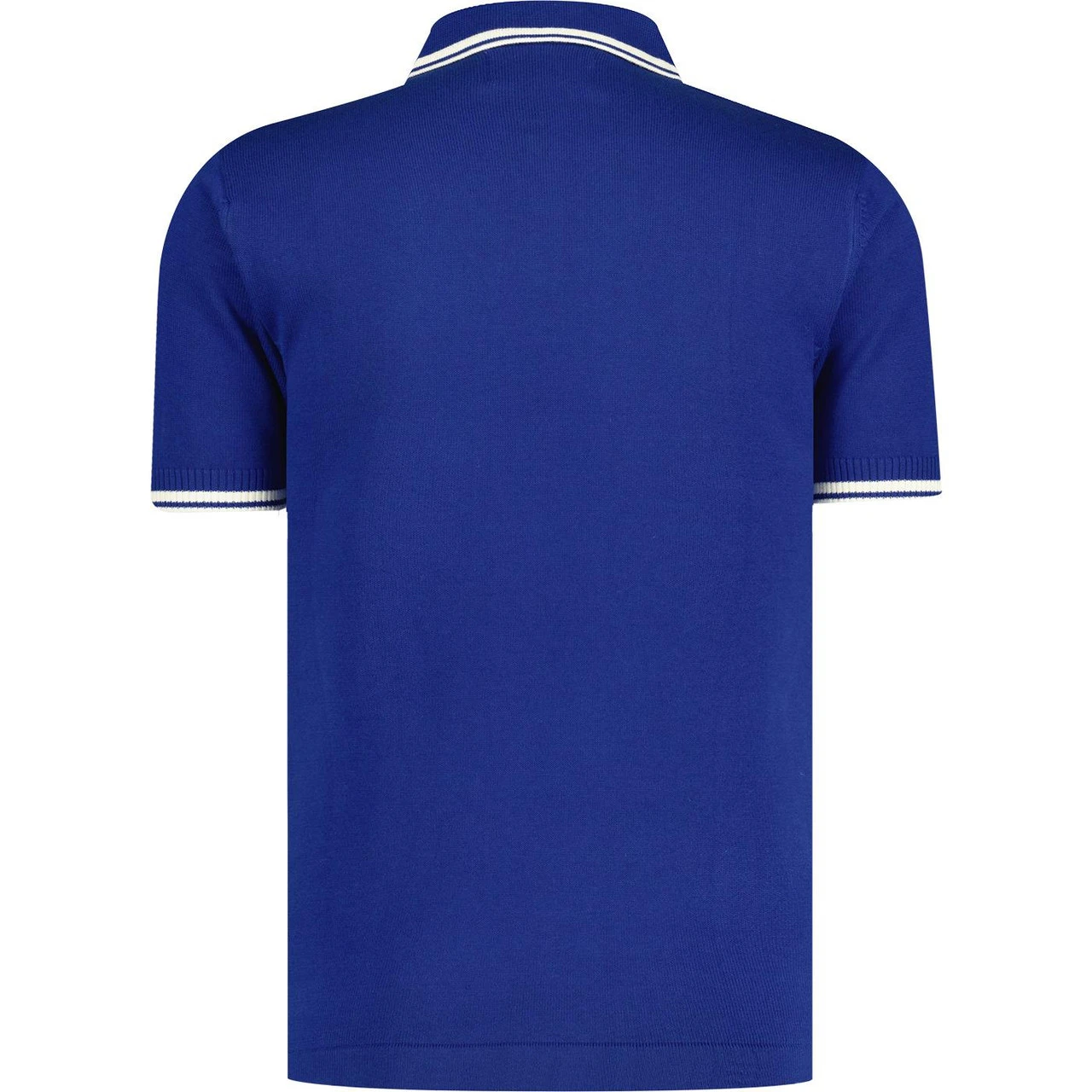 Empire Mod Big Collar Popcorn Waffle Polo In Black/Buckthorn - Image 8