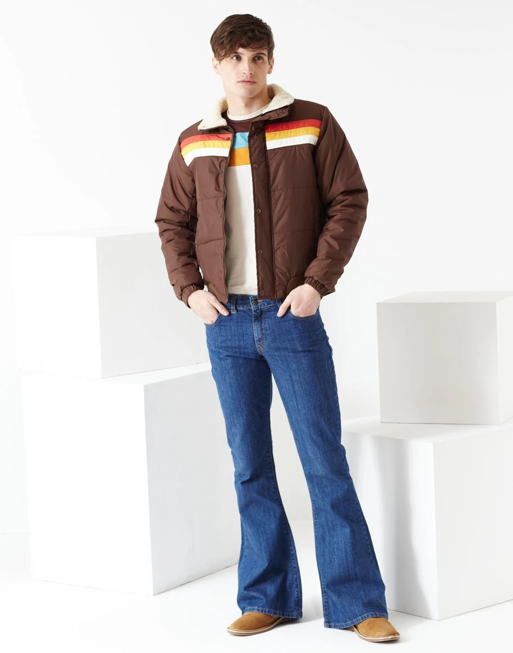 Edge Retro 1970s Stripe Ski Jacket - Image 5